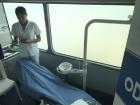 The free medical van at the humanitarian aid event in Simon Bolivar