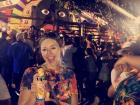 Me holding a can of “espuma” or foam to spray into the crowd at a Carnaval block party in San Felipe