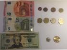 Euros and dollars: the coins took some getting used to!