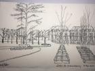A sketch of the Luxembourg garden before springtime