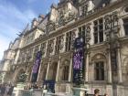 The Hotel de Ville put up special banners for the Notre Dame.