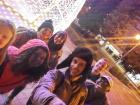 Taking selfies around the holidays lights 