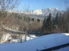 A view of the Carpathian Mountains on my train ride to Sinaia