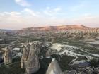 The cone-shaped rocky landscape of Cappadocia