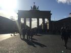 A rare moment of sunshine by the Brandenburg Gate