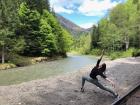 Travel posing in Maramures Mountains Natural Park