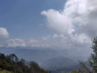 The smallest mountains in Nepal are still capped with snow...