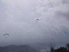 Paragliders over Pokhara, Nepal