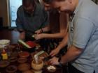 Hard at work in the kitchen