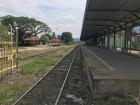 Train tracks by the town train station