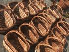 Handmade baskets at the craft market