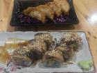Japanese sushi and dumplings