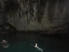 Hinagdanan Cave had a natural mineral pool inside!