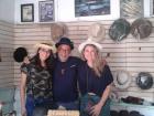 Me and my roommate with a local hat-maker in Panama City 