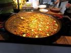 Typical cooking method for making paella