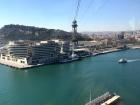 Hovering over the Barcelona Port