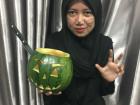 My co-teacher and her "pumpkin"