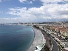 View of the city and Mediterranean Sea in Nice, France