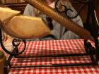 A half wheel of Raclette cheese at the restaurant