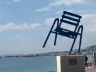 Statue of the typical chairs on La Promenade des Anglais