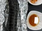 Here's what a professionally wrapped Kimbap looks like--served in the university cafeteria for the equivalent of $2