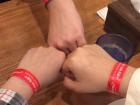 Our concert wristbands to see Mamamoo, a K-pop band