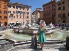 In a plaza in Rome during my exchange year in Italy