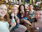 Enjoying some ice cream with the other Fulbrighters, who came to visit me in Salto last weekend!