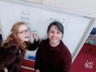 English class selfie with a fellow teacher