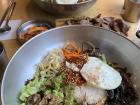 For lunch, I enjoyed a health and delicious korean dish called bibimbab (비빔밥)