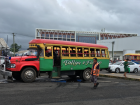 Notice how open this Samoan bus is!