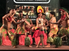 The Samoan dancers performing an ancient dance