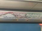 Every train has a map of its route above the doors, and the circles above each stop light are based on where you are and where you are going