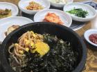 A bowl of authentic Korean bibimbap I had at the family-run restaurant near my hostel