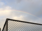 Faint rainbow after an autumn shower