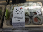 Sushi in New Zealand is about 9 New Zealand Dollars for 8 pieces