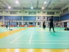 At the badminton courts