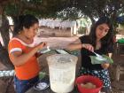 Me and my host sister making empanadas de queso