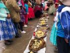 The "apthapi" (potluck) after the procession