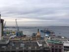 The port of Valparaíso where many settlers arrived on boat