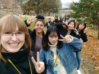 My group of international students walking to our next class