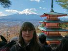 My favorite picture of me, the pagoda and Mt. Fuji in the back!