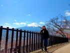 I climbed to the top of a mountain to get a gorgeous view of Mount Fuji