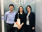 Zhu, Caterina and me at Citibanks's offices