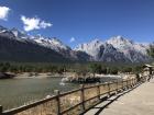 Majestic mountains rise tens of thousands of feet into the air outside of Lijiang City