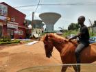 This was the first time I had saw a person riding a horse on the street in Yaoundé