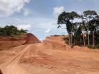 The road from Yaoundé to Mbakaou is under construction with the help of Japanese companies; much of Cameroon is still undeveloped and it is only recently that large roads are being built