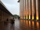 On busy days at the grand mosque people not only fill up the inside, but also this courtyard