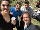 Sipping some yummy Arabic tea and making new friends while hiking