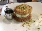 Kanafeh and pistachio ice cream sandwhich 